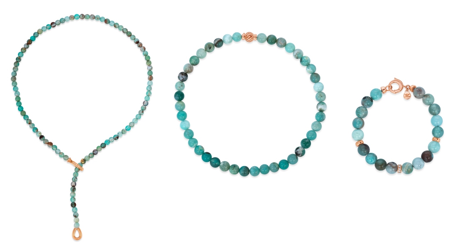 PeacockAquaprase™ necklaces and bracelet