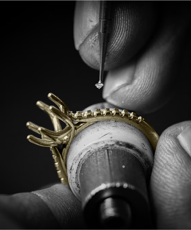 Woman wearing Perfect Love engagement ring