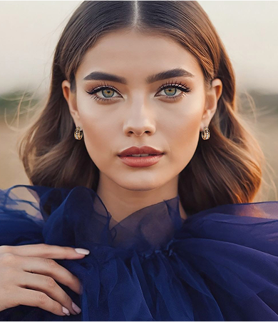 Woman wearing Perfect Love engagement ring