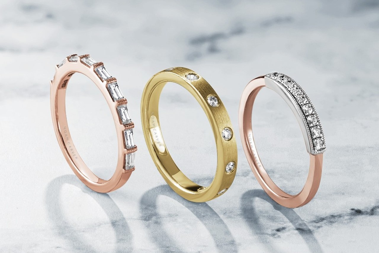 three wedding bands by Noam Carver three wedding bands by Noam Carver