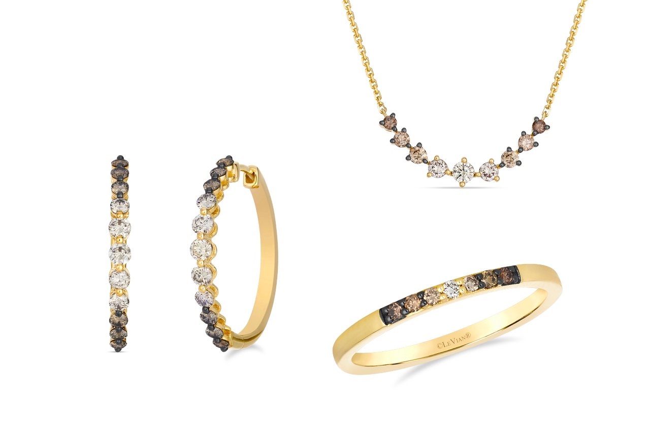 Le Vian Desert Ombre Diamonds earrings, necklace and bangle Le Vian Desert Ombre Diamonds earrings, necklace and bangle